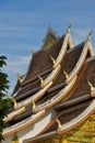 The Multi-tiered Roof of the Royal Temple in Luang Prabang Royalty Free Stock Photo